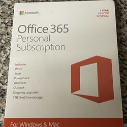 Microsoft Office 365 Personal Subscription 1 Year