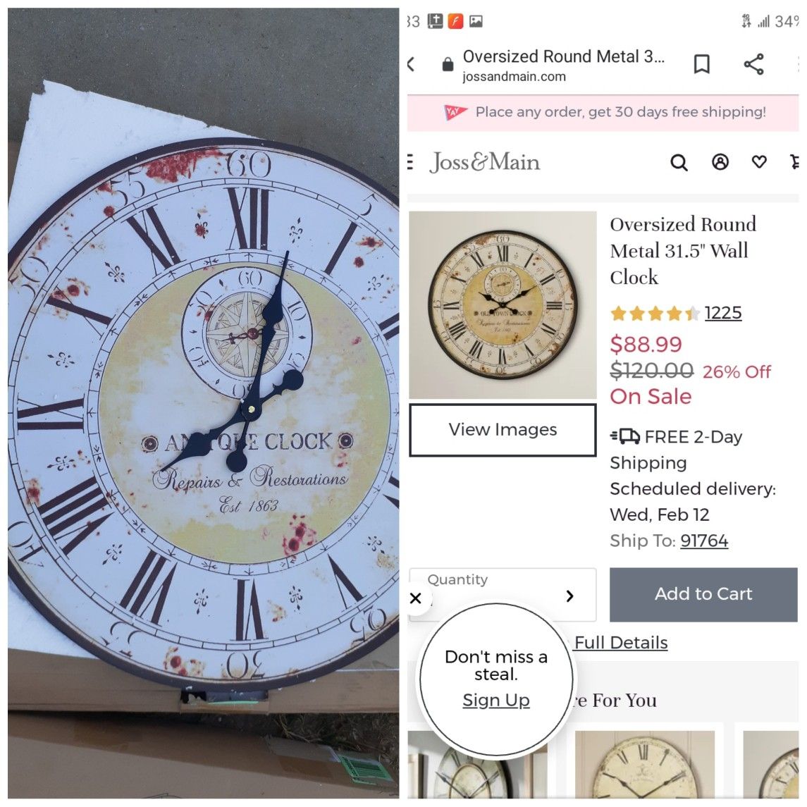 Antique clock