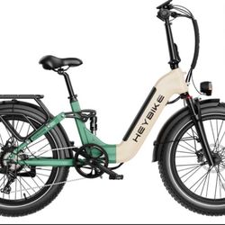 Heybike Horizon 24 Inch Fat Tire Foldable Electric Bicycle 
