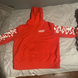 Amiri Red Bones Hoodie 