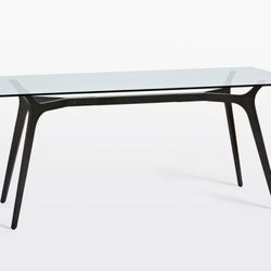 Modern Glass Top Rectangular Dining Table