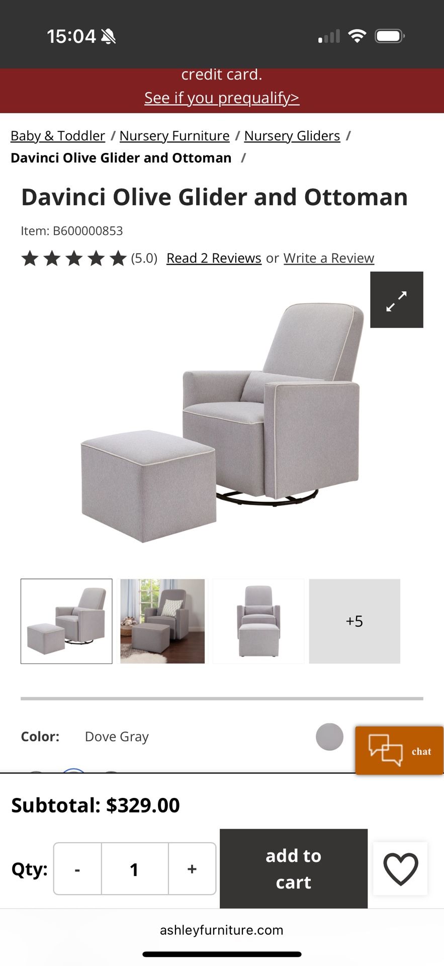 Nursery Rocking Chair with Ottoman
