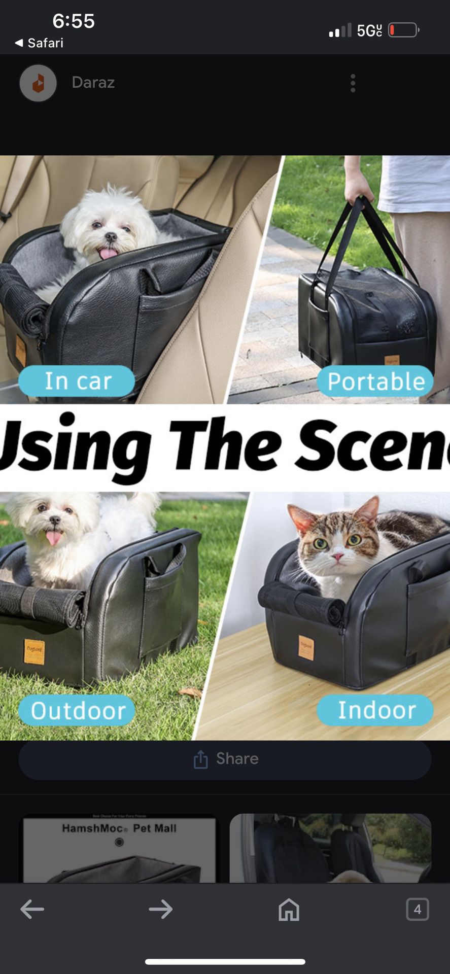 Pets Carrier For Traveling And Cars 