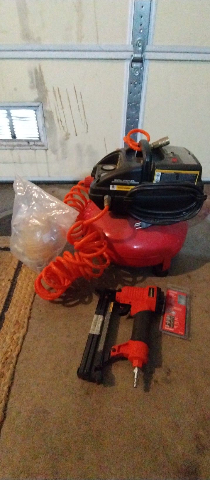 Pancake Compressor With Nail Gun