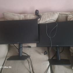 2 DELL MONITORS PLUS WEBCAM
