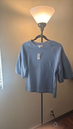 Madewell -Light Blue Short Sleeve Sweatshirt