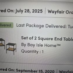 End Tables - Pair, New In Box