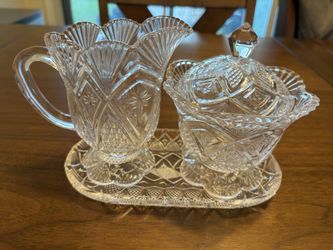 Chatham Crystal Sugar Bowl Set