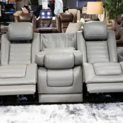 Backtrack Gray Power Reclining Sofa

