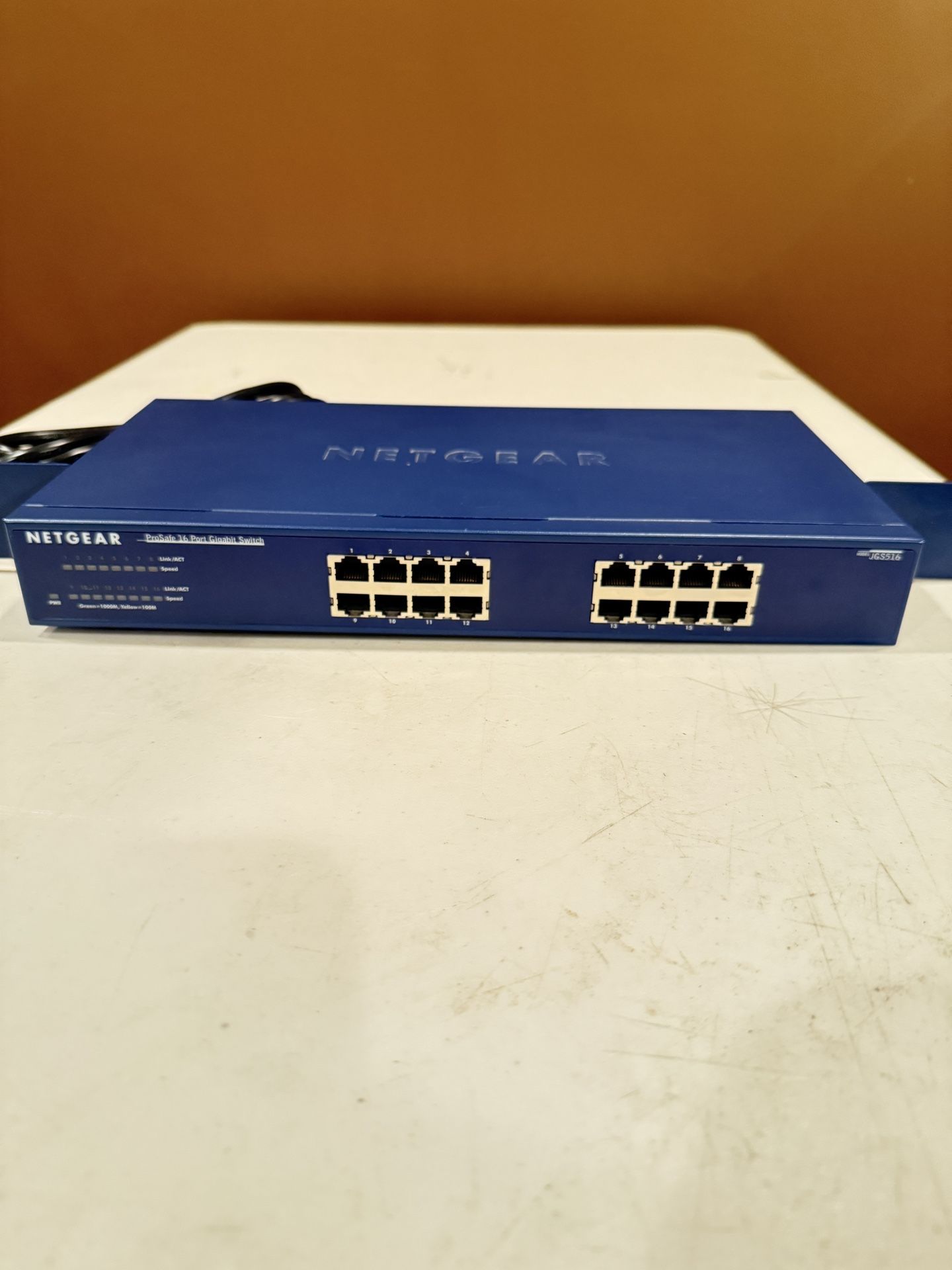 NETGEAR JGS516 ProSafe 16 Port Gigabit Switch with PWR Cord & Rack Ears