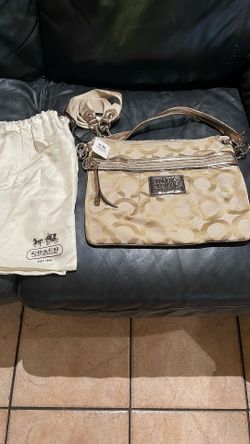 Coach Khaki Gold Bag