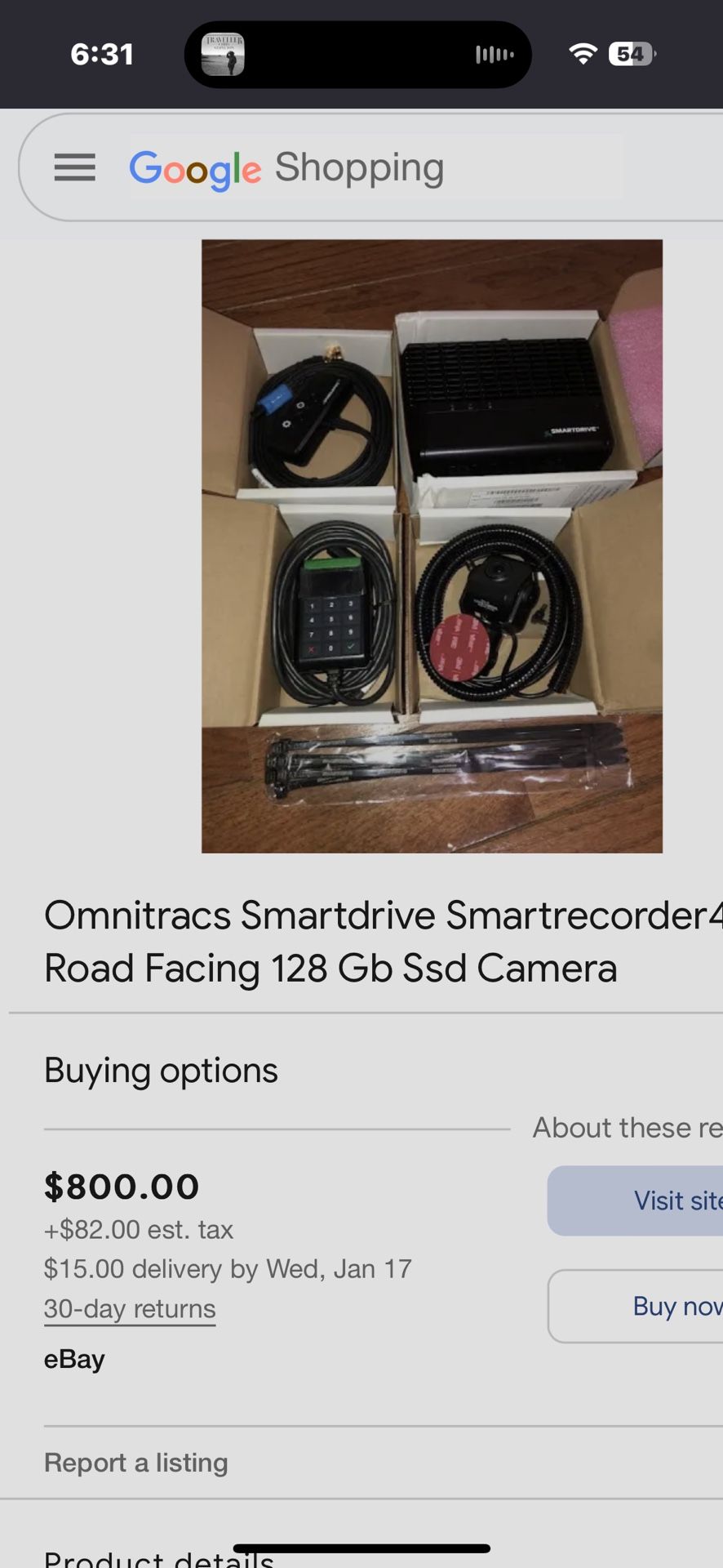 Omnitracs SmartDrive SmartRecorder4 Road Facing 128 GB SSD Camera System