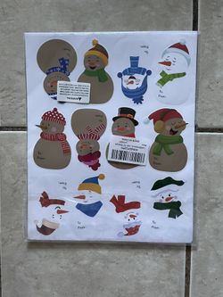 Christmas Snowman Stickers