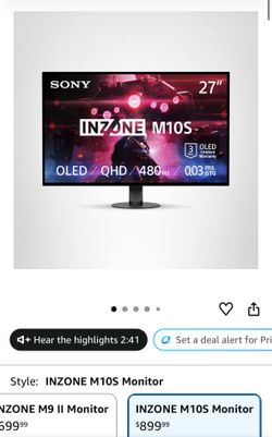 OLED 480hz monitor inzone