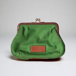 Dooney & Bourke Nylo Green Kiss Lock Coin Purse Wallet