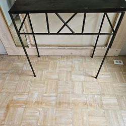 2 Black Forged Metal Tables 