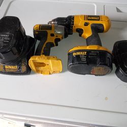 Set Of DeWalt Impact And Drill