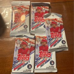 5x 2021 Topps Baseball 16 Card Packs