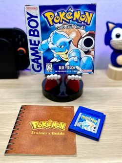 Pokemon Blue Version CIB Gameboy Authentic New Battery Great Manual w/ Case