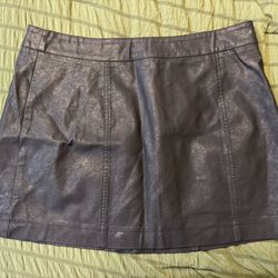 Forever 21 Black Leather Mini Skirt Size 1X