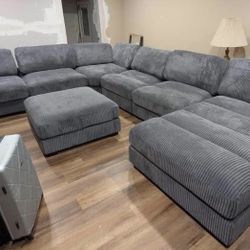 New X-Large Modular 127x164x66 Sectional Couch With Ottoman / Free Delivery 