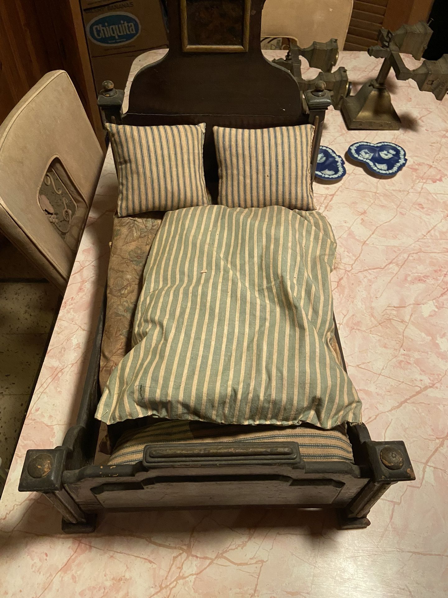 18” Antique Doll Bed