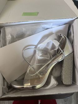 NEW Silver Bling Heels