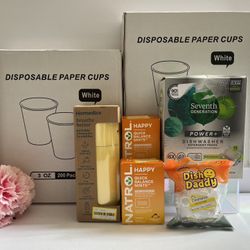 Home Essentials Bundle – Humidifier, Cups, Dishwasher Pods & More – NEW