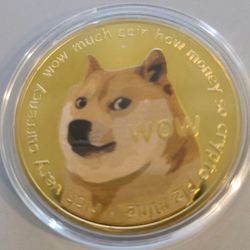 Dogecoin Gold Metal Coins, 2 Designs 