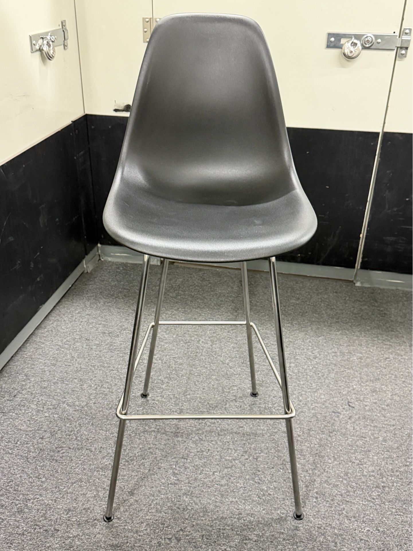 Herman Miller Eames Barstool - Black Plastic Shell - Authentic