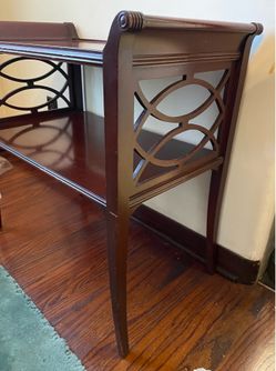 Vintage Two-tiered Mahogany Side Table