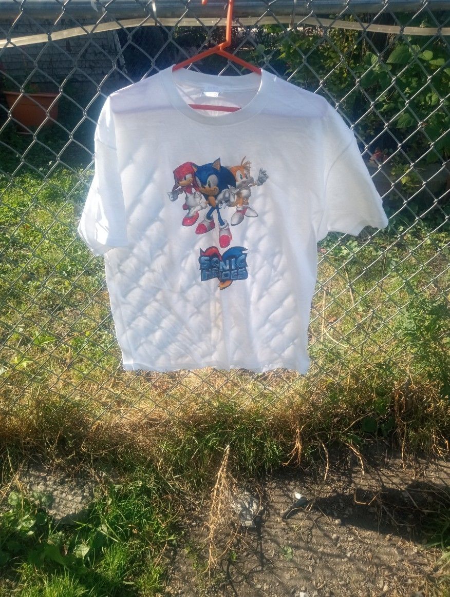 90s Sonic Heros Video Game Extra Large White T-shirt