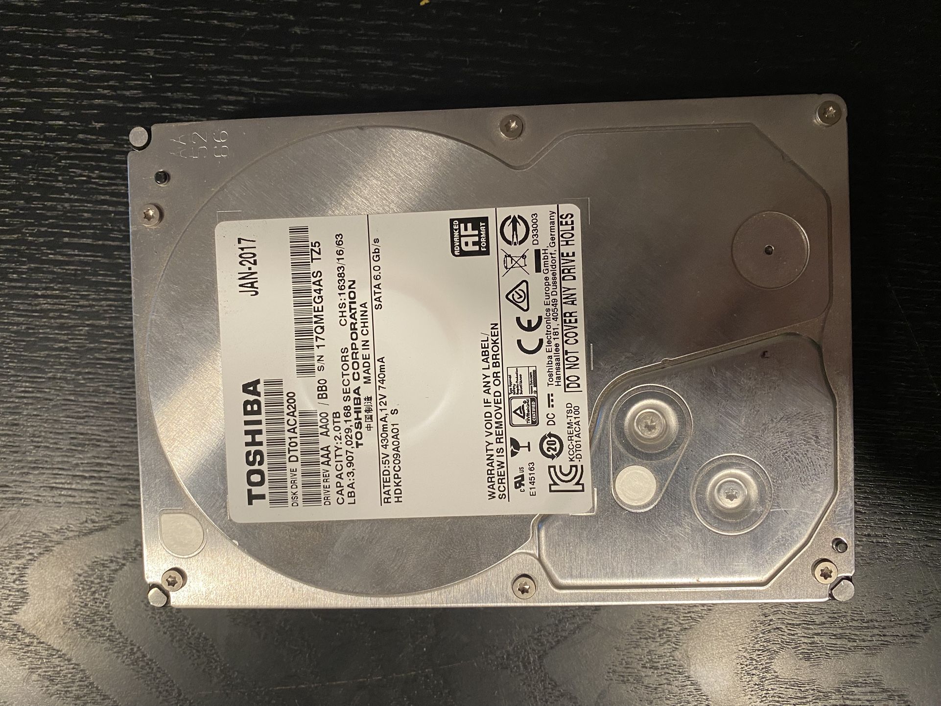 Toshiba hard drive