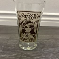 Vintage Coke Cola Glass, Victorian Lady