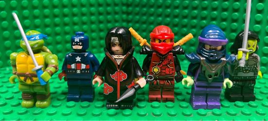 LEGO compatible Itachi Uchiha - Akatsuki Naruto Lot of 6 Minifigures