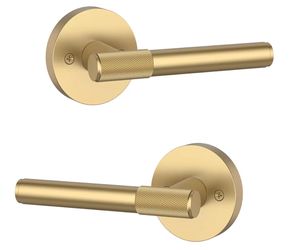 Asidrama 4-Piece Tea-Colored Gold Door Handle Set – Non-Locking Model (Open/Close Function Only)