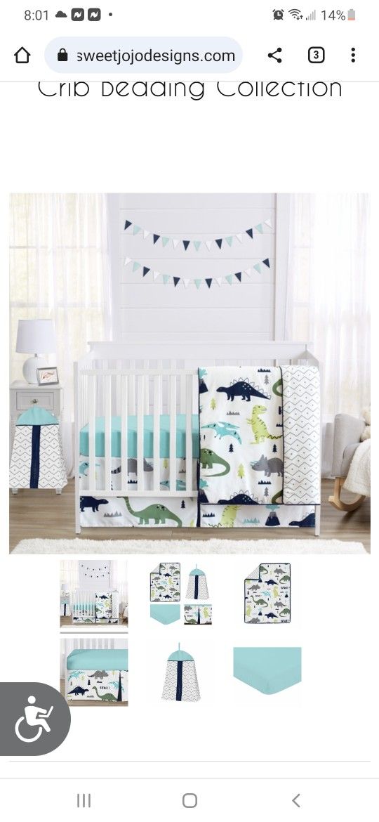 Dinosaur Crib Set