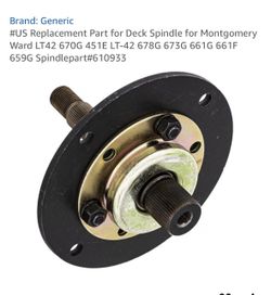 Deck Spindle for Montgomery Ward LT42 670G 451E LT-42 678G 673G 661G 661F 659G .
