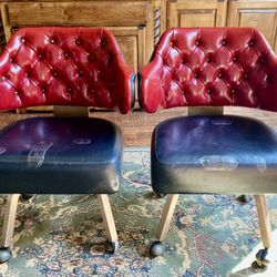 Vintage Gasser Cocktail Lounge Swivel Casino Chairs