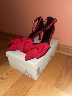 Red A New Day Heels with Bow