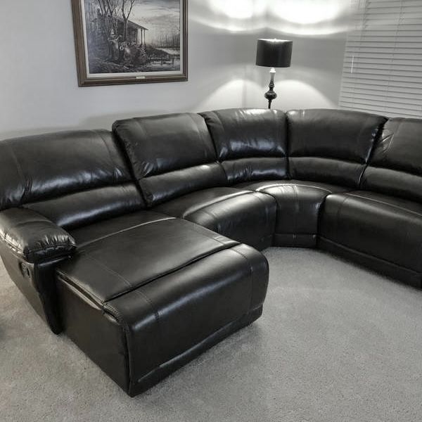 Reclining Leather 6pc Sectional Sofa from Abbyson Living - Grand Size