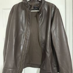 Quince 100% leather Harrington Jacket Men’s L Brown