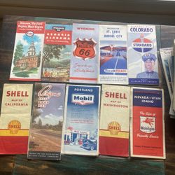 Vintage Gas Station Maps (each)