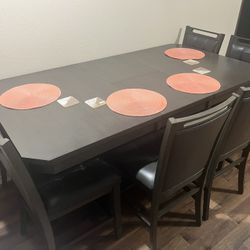 Grey Counter Height Dinner Table