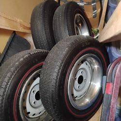 4 Original Triumph TR 6 Wheels With Michelin X Redline Tires 