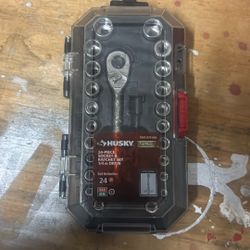 Husky 24 Piece Socket An Ratchet Set 