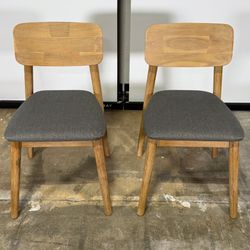 Castlery Seb Fabric Chair (Set of 2, Performance Twill Slate)