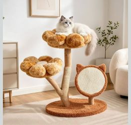 Flower Cat Tree with Scratcher and Perches