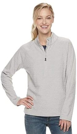 ZeroXposur Womens Summit 1/4 Zip Pullover sweater Textured Fleece Jacket Textured design with 1/4-zip front Cozy fleece construction New with tags