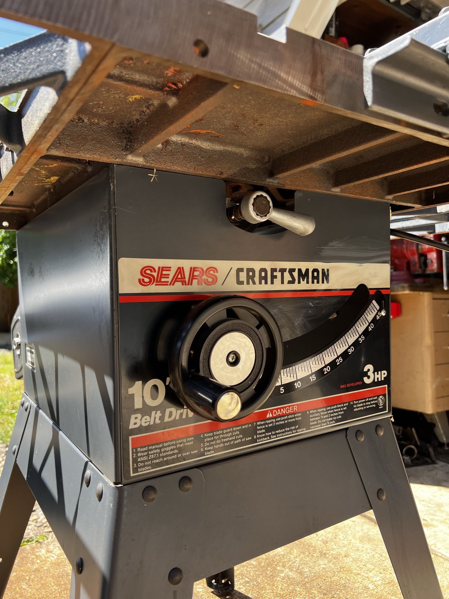 Craftsman 10” belt drive table saw